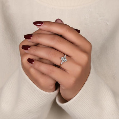 Marquise Lab Diamond Engagement Ring