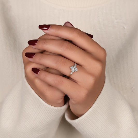 Marquise Lab Diamond Engagement Ring