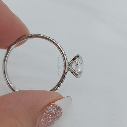 1.5 Ct IGI Certified Cushion Diamond Engagement Ring
