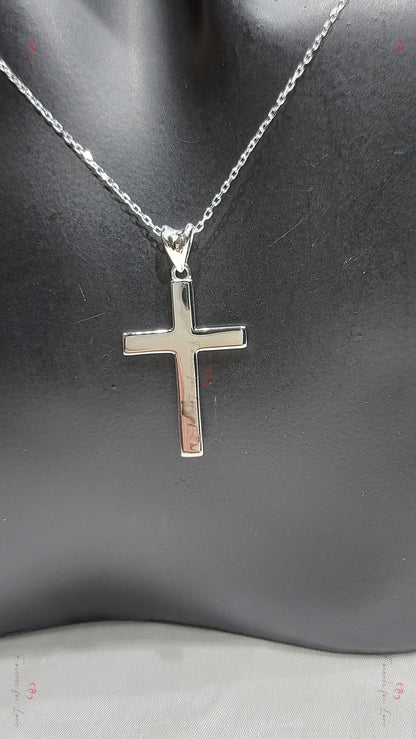 Halskette mit Kreuz aus 14 Karat Massivgold für Damen, Kreuzanhänger, Religiöser Schmuck, Anhänger mit christlichem Glauben, Kreuzgeschenk für Frauen