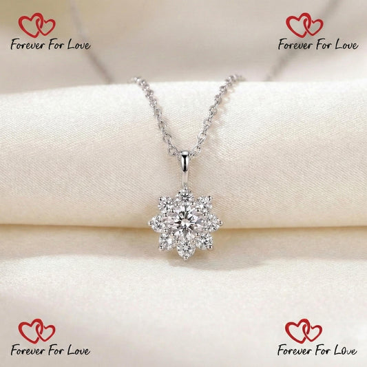 Round Diamond Halo Pendant Round Lab Diamond Anniversary Pendant Gift Cluster Lab Grown Diamond Pendant for Birthday Simple Pendant for Wife