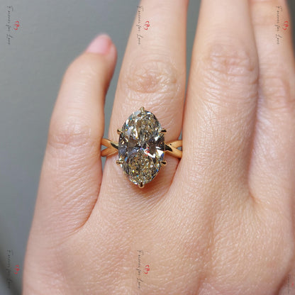 7 Ct Oval Diamond Engagement Ring