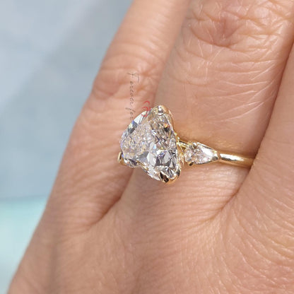3 Ct Heart Diamond Engagement Ring