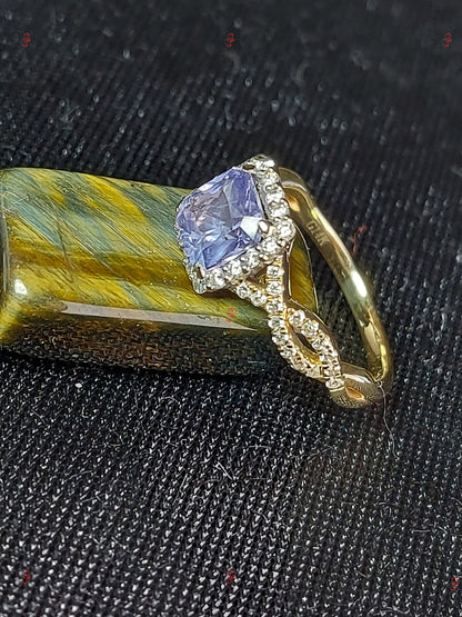 Marquise Blue Diamond, Sapphire Engagement Ring