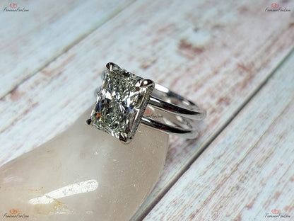 2.6 Ct IGI Certified Radiant Diamond Solitaire Engagement Ring