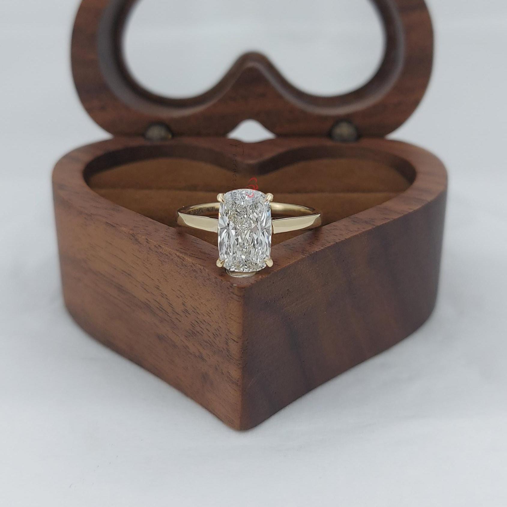 2 Ct IGI Certified Cushion Lab Diamond Engagement Ring