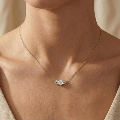 1,5 Karat E/VVS2 IGI-zertifizierter, runder Brillant im Idealschliff, Solitaire-Anhänger mit Kette. 14k Weißgold, im Labor gezüchteter Diamant