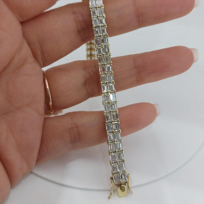 Tennisarmband, goldenes Tennisarmband, Diamant-Tennisarmband, zierliches Armband, Diamantarmband, Geschenk für sie, minimalistisches Armband