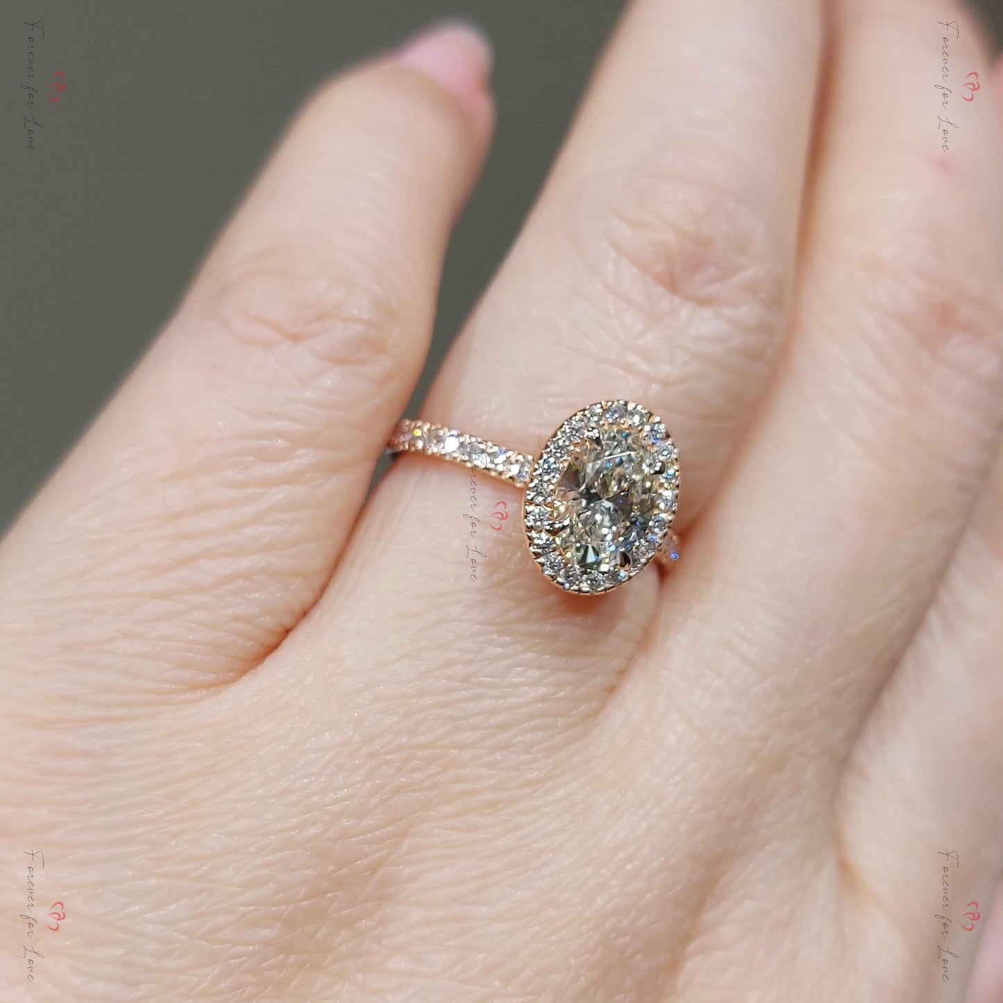 1.50 Ct IGI Certified Oval Lab Diamond Solitaire Engagement Ring Oval cut 1Ct Moissanite Brilliant Cut engagement ring in 935 Argentium Silver — custom handcrafted by Forever For Love