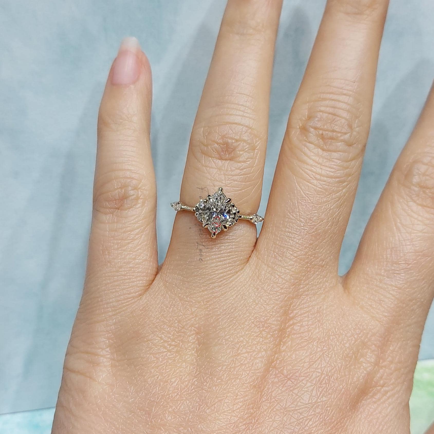 2.0 Ct Marquise Lab Diamond Engagement Ring
