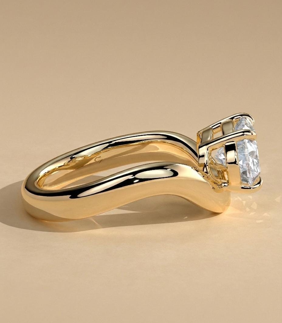 1 Ct IGI Certified Oval Lab Diamond Engagement Ring