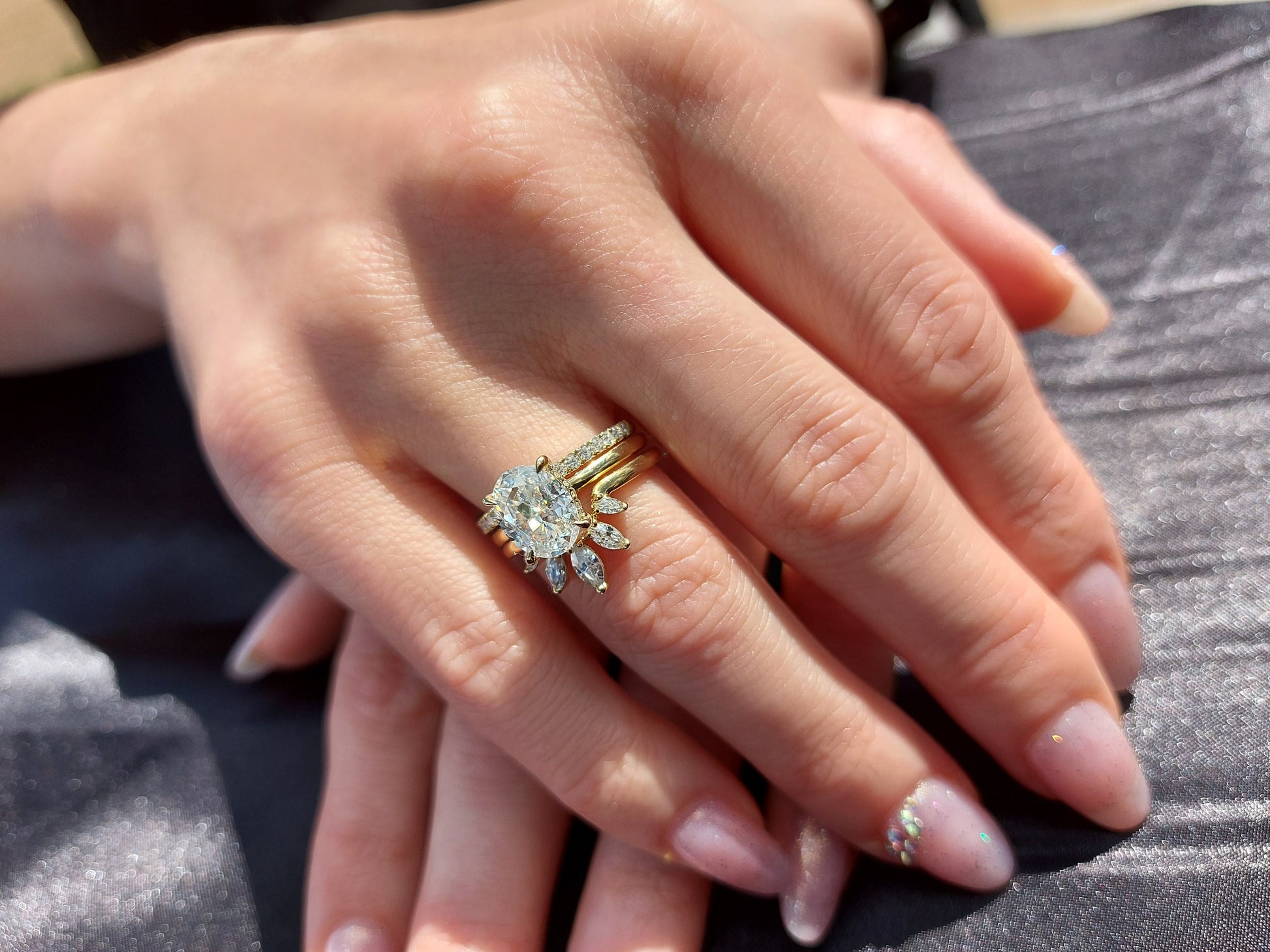 Oval Moissanite Engagement Ring
