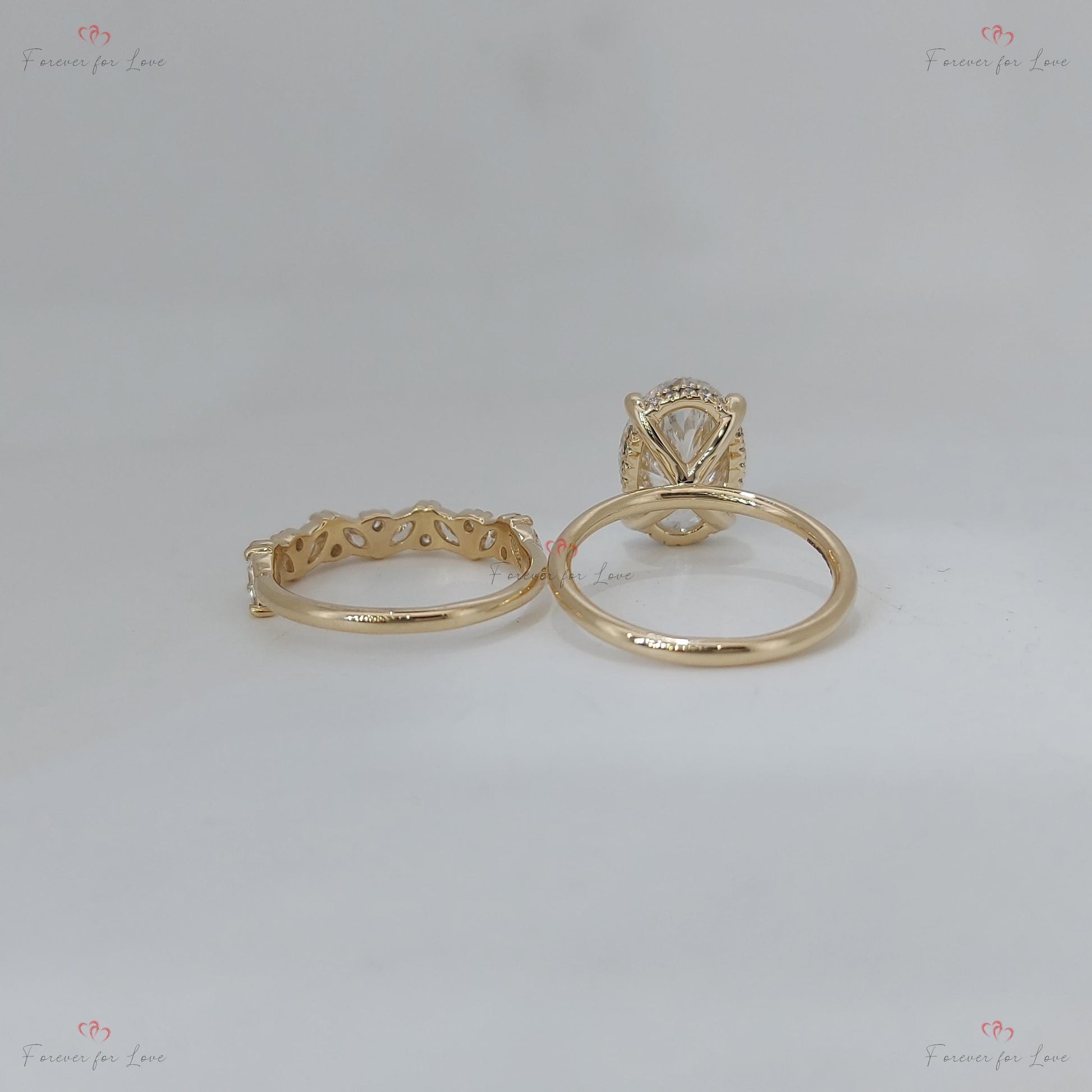 3.5 Ct Oval Lab Diamond Engagement Ring