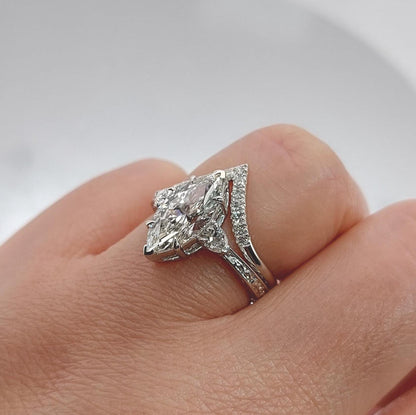 1.5 Ct Marquise Lab Diamond Eternity Band