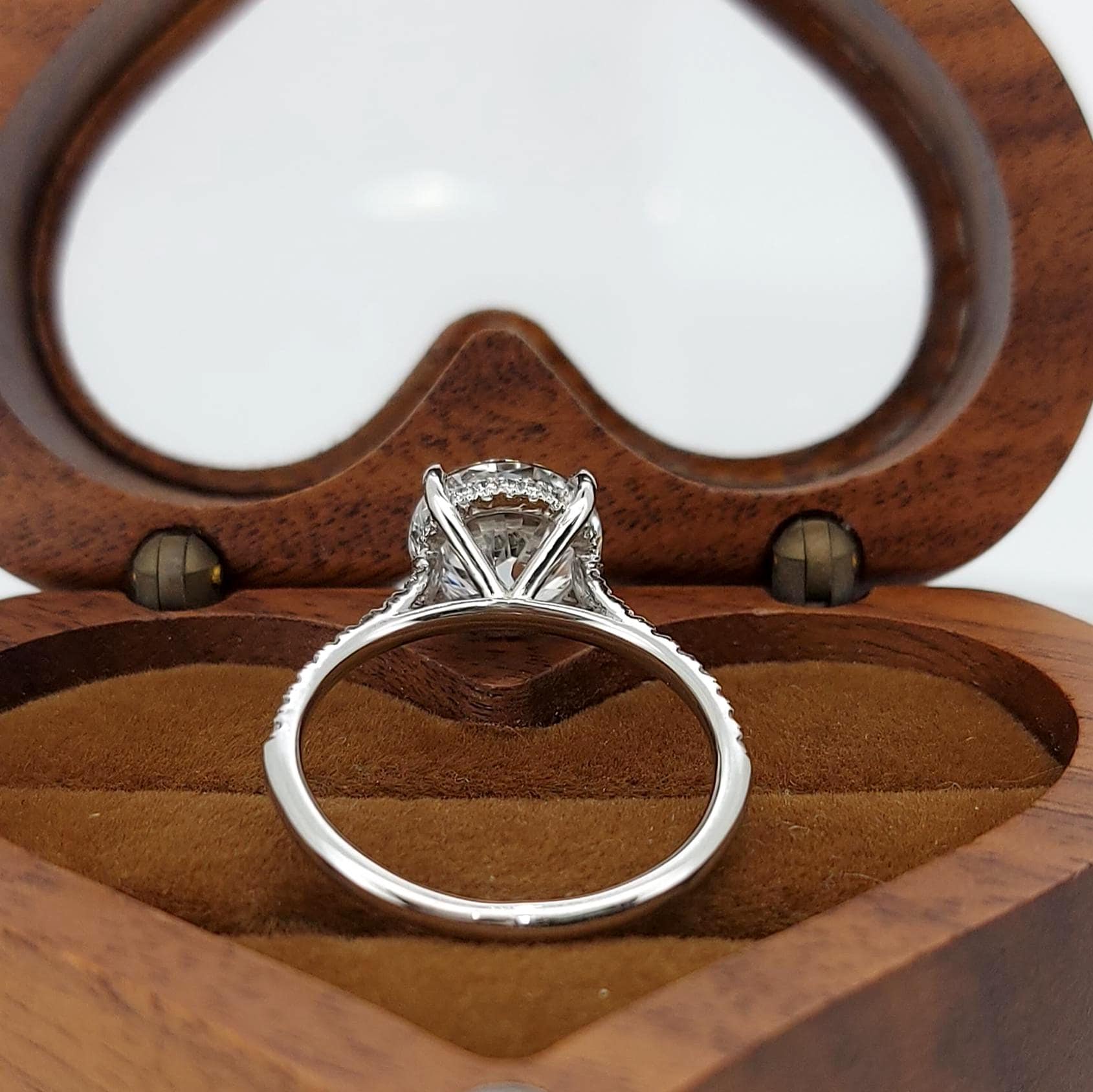 3.5 Ct IGI Certified Pear Lab Diamond Three Stone Ring