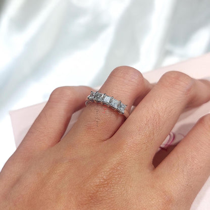 Princess Lab Diamond Half Eternity Band