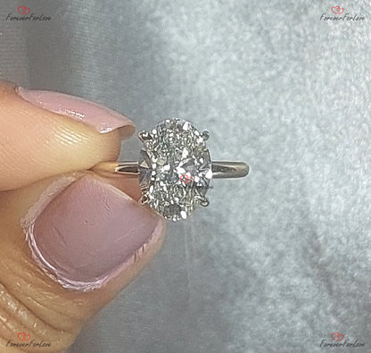 2.5 Ct IGI Certified Oval Lab Diamond Engagement Ring