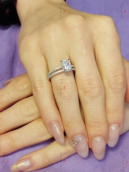 2 Ct Radiant Moissanite Engagement Ring