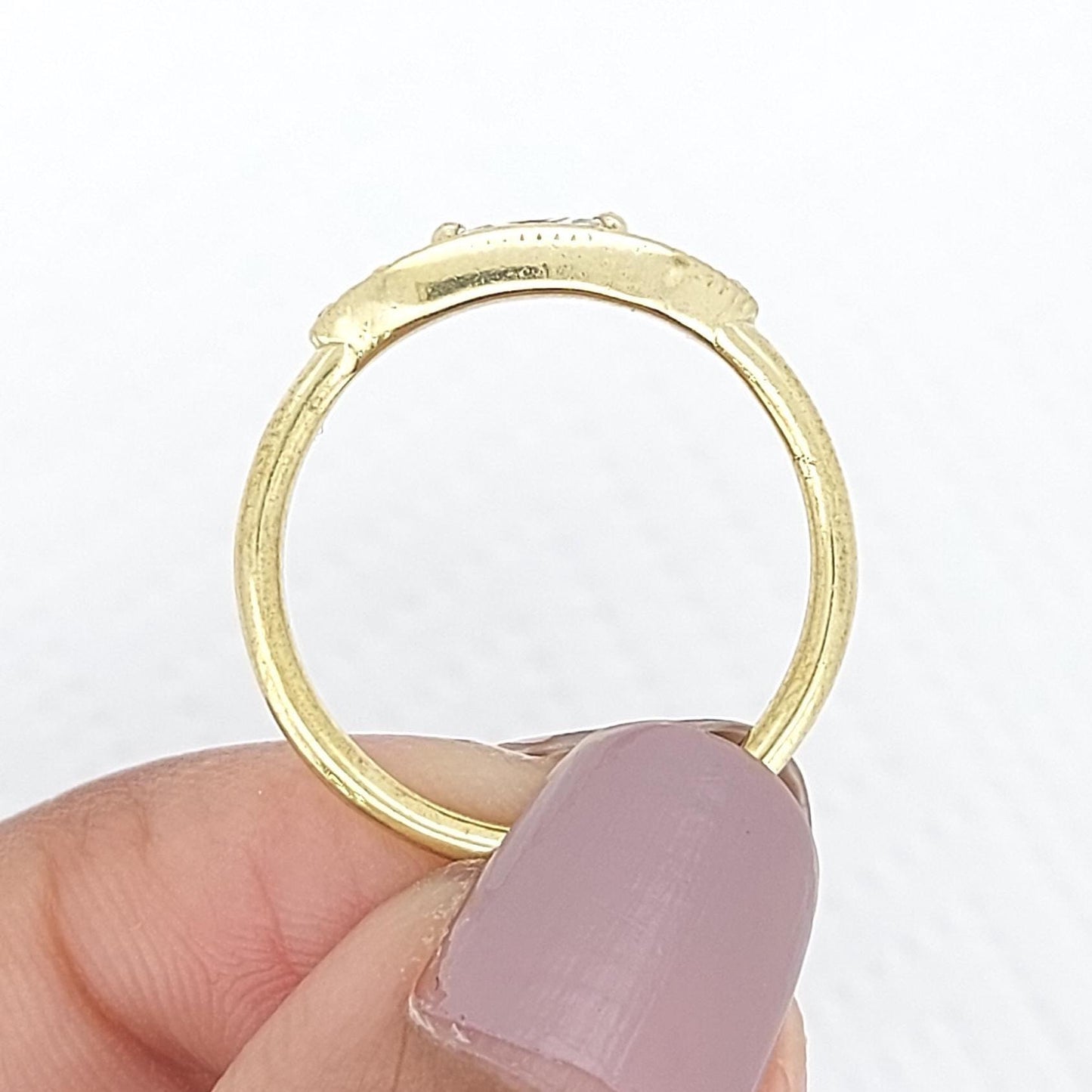 1 Ct Oval Diamond Three Stone Engagement Ring Oval cut Moissanite engagement ring in Gold or Platinum — custom handcrafted by Forever For Love