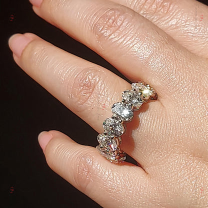Emerald Moissanite Full Eternity Band