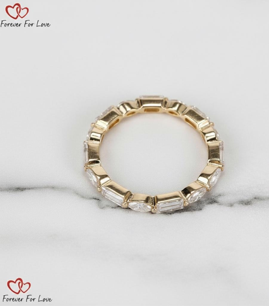 Baguette Lab Diamond Engagement Ring