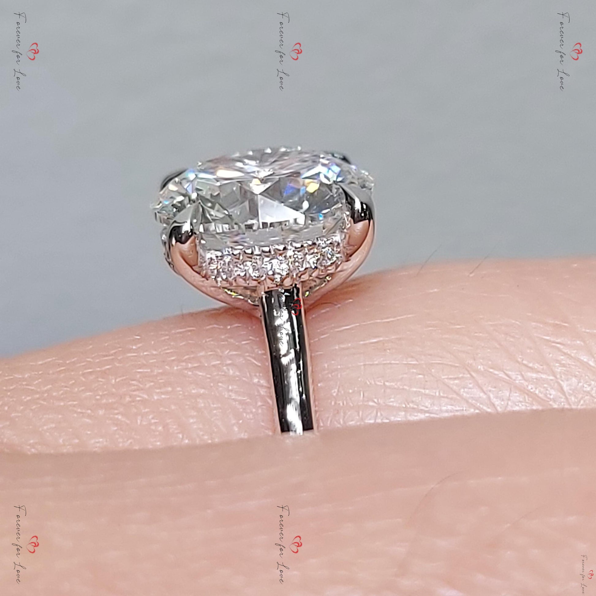 3 Ct IGI Certified Round Lab Diamond Solitaire Engagement Ring