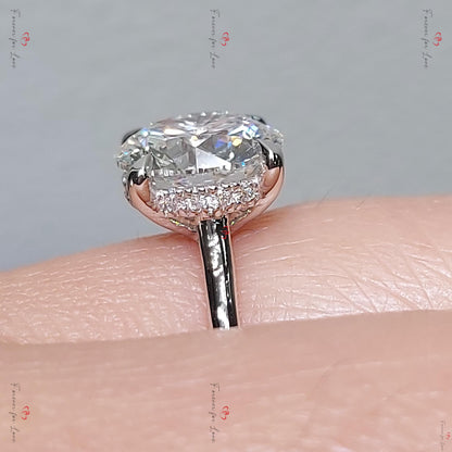 3 Ct IGI Certified Round Lab Diamond Solitaire Engagement Ring