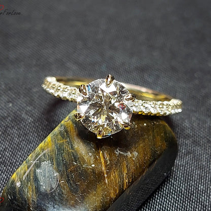 1.2 Ct IGI Certified Round Lab Diamond Solitaire Engagement Ring