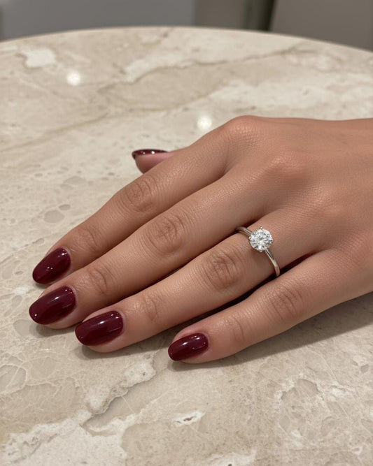 1 Ct Round Lab Diamond Solitaire Engagement Ring