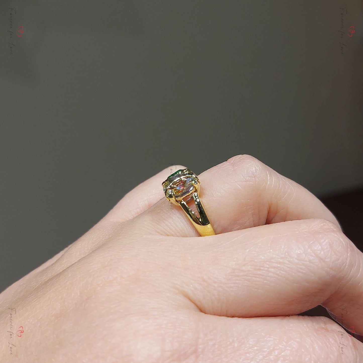 Bicolor Sapphire and Emerald cut Toi Moi Yellow gold Engagement ring, Oval Cut vine Promise Ring, Anniversary Ring, 2Ct Oval Sapphire Ring Oval cut 1Ct Natural Sapphire engagement ring in 935 Argentium Silver — custom handcrafted by Forever For Love