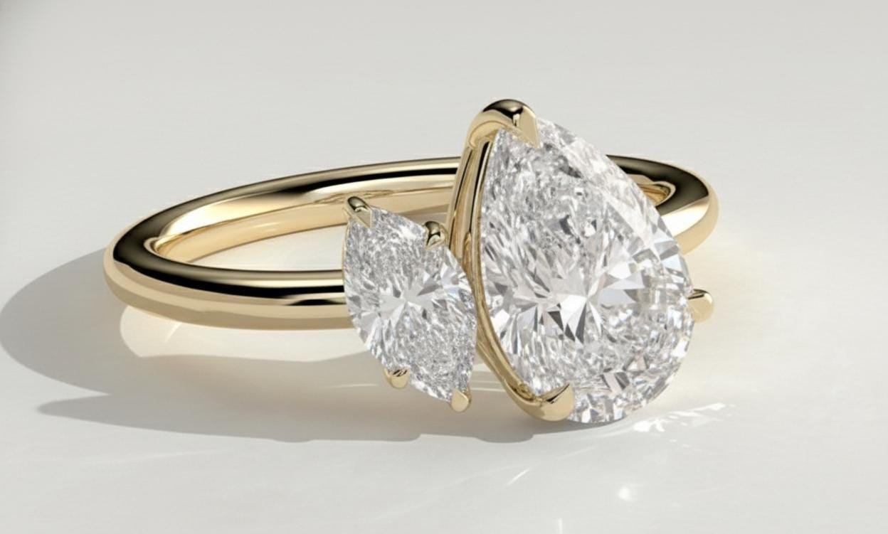 Pear Lab Diamond Engagement Ring