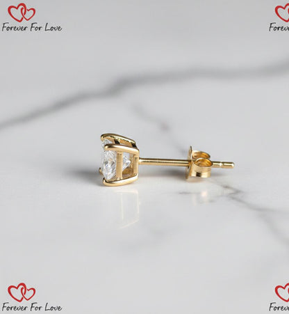 1,57 TCW Prinzessin Diamant Ohrstecker, EF/VS Laborgezüchtete Diamant Ohrstecker mit Steckerverschluss, Diamantohrstecker für Damen und Mädchen, Hochzeits-Ohrringe