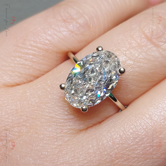 Oval Lab Diamond Solitaire Engagement Ring
