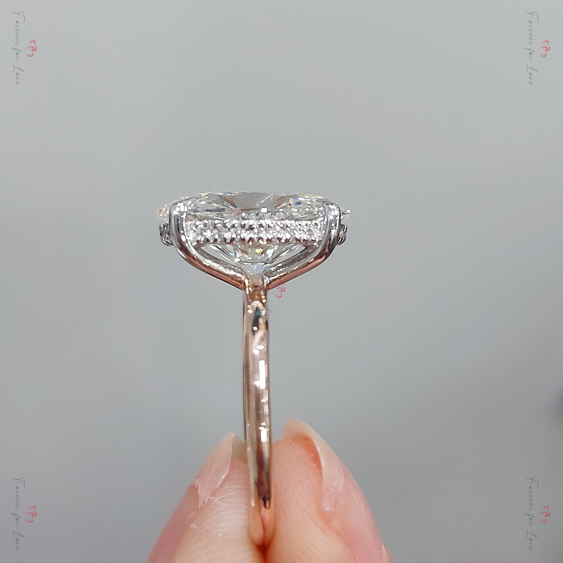 4.5 Ct Oval Lab Diamond Solitaire Engagement Ring