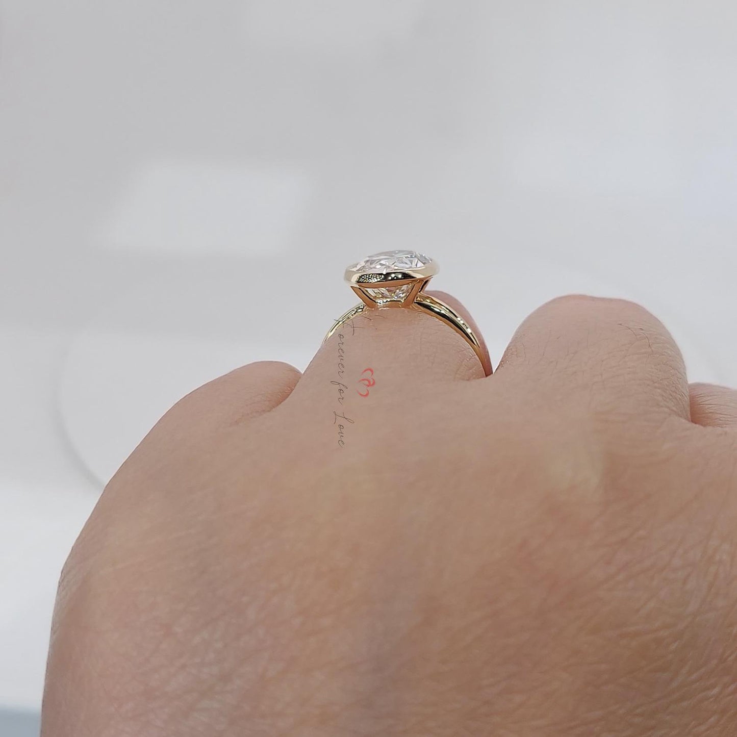 4 Ct IGI Certified Oval Lab Diamond Solitaire Engagement Ring Oval cut 1Ct Moissanite Brilliant Cut engagement ring in 935 Argentium Silver — custom handcrafted by Forever For Love