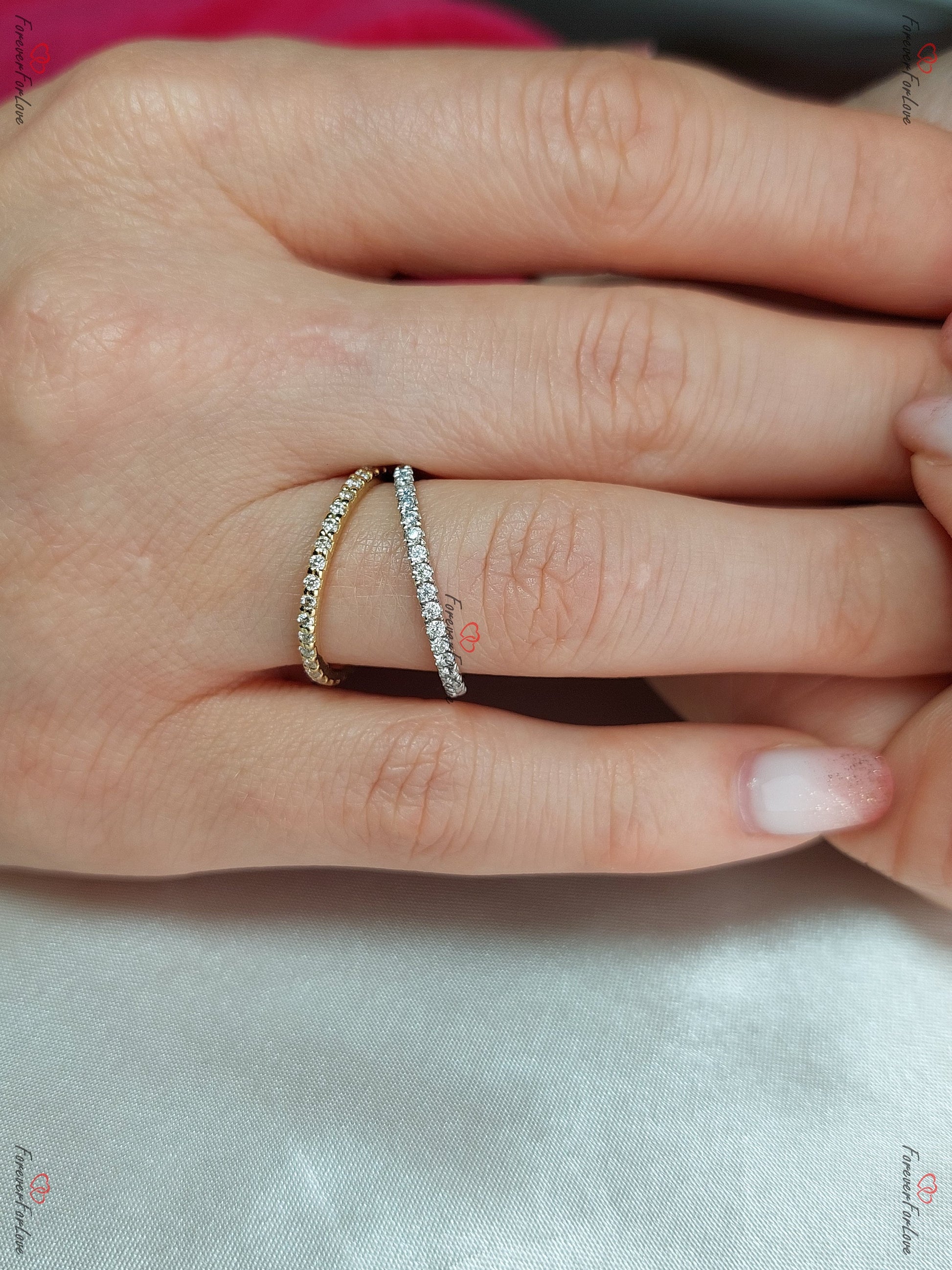 Natural Diamond Half Eternity Band