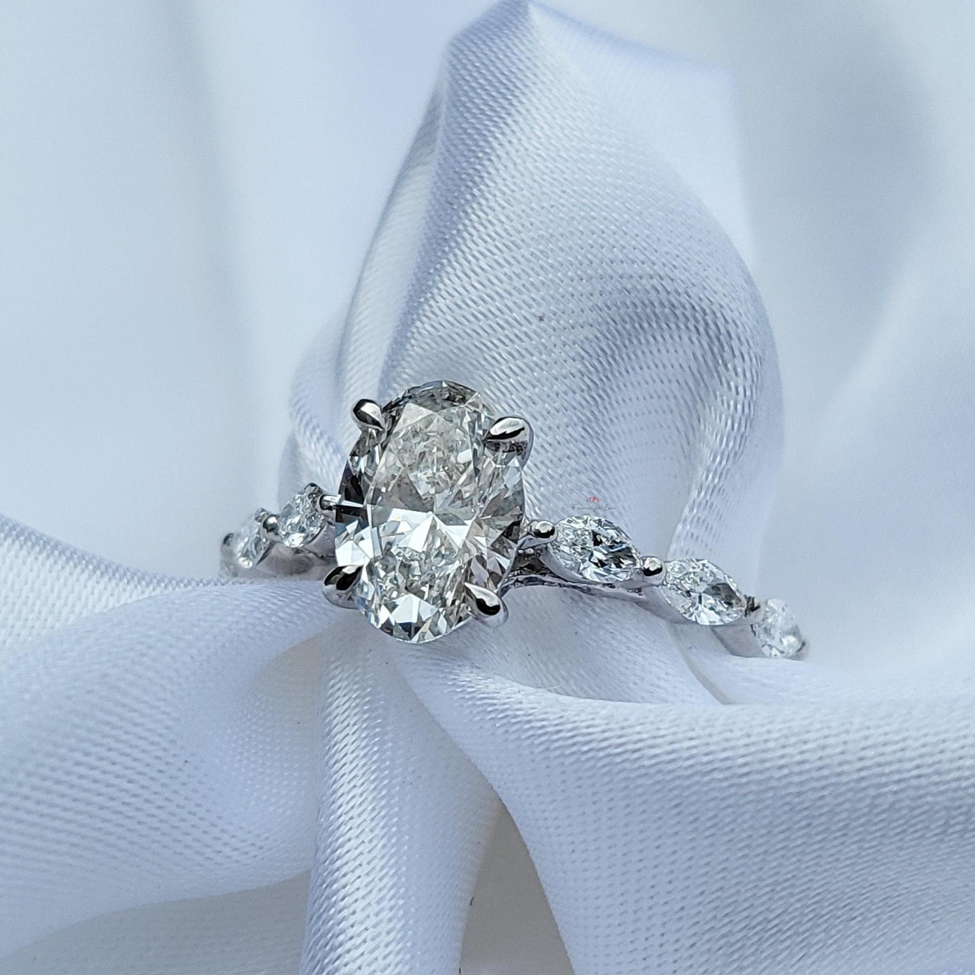 Oval Lab Diamond Engagement Ring