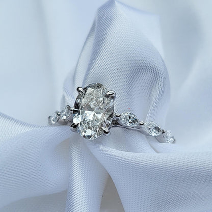 Oval Lab Diamond Engagement Ring