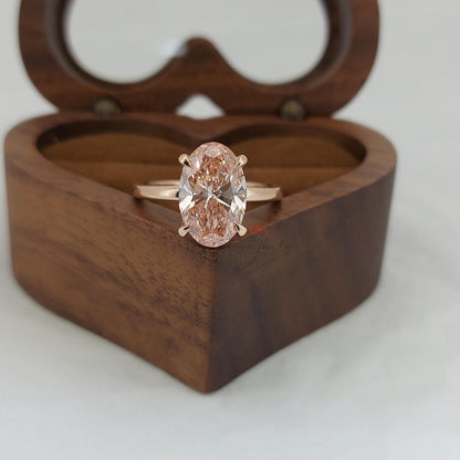 IGI Certified Oval Lab Diamond Engagement Ring
