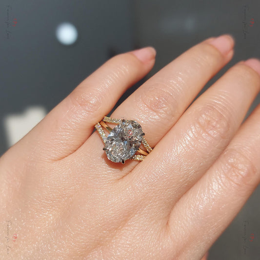 Oval Lab Diamond Engagement Ring