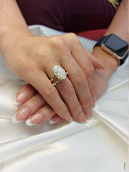 6.5 Ct Oval Moissanite Eternity Band