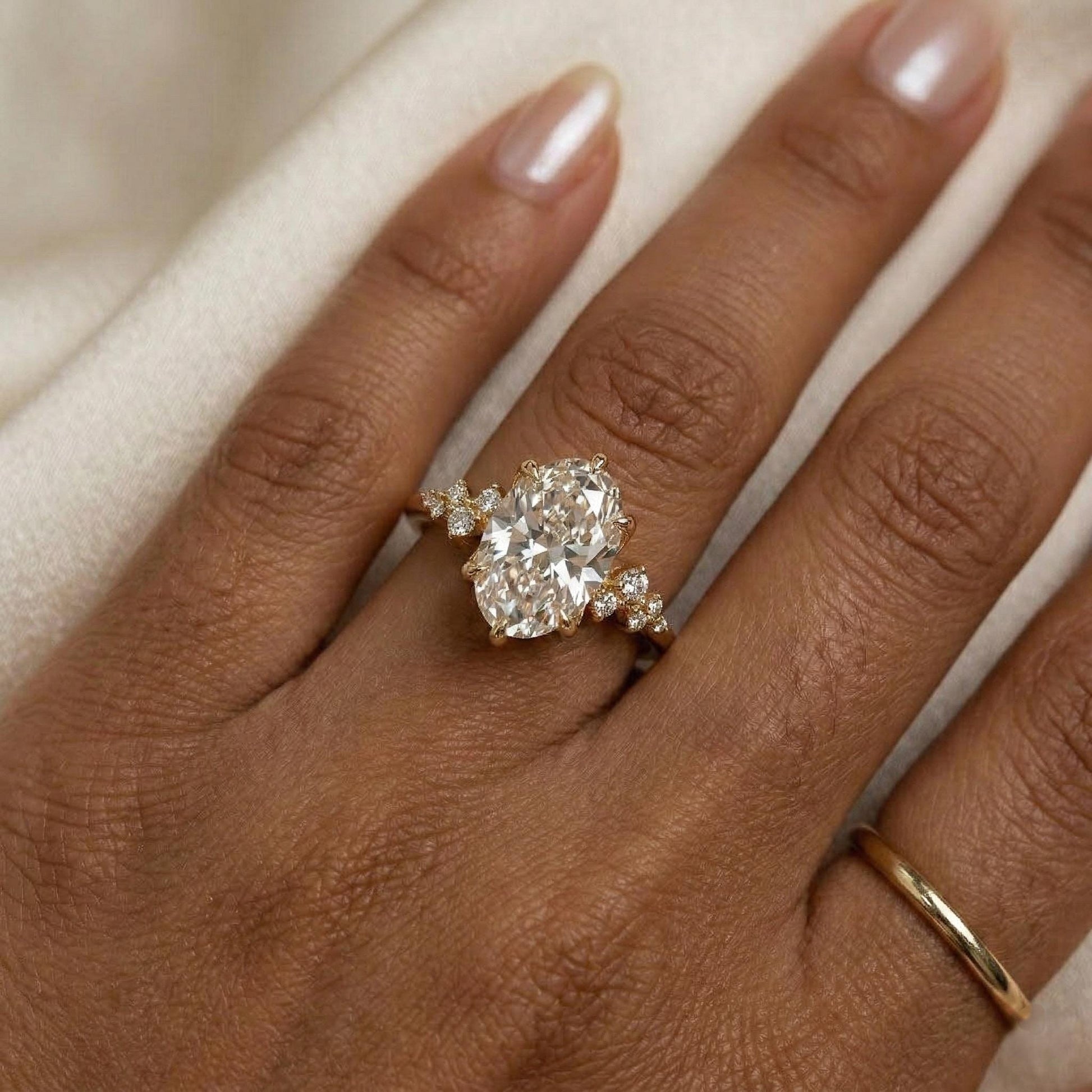 5.1 Ct IGI Certified Oval Lab Diamond Engagement Ring