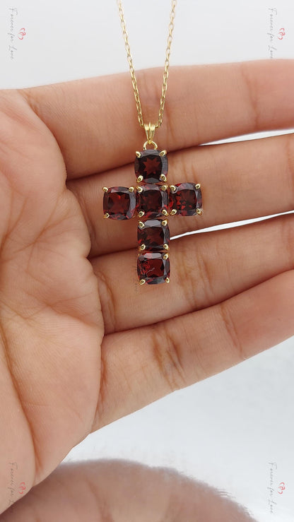14 Karat Massivgold Diamant Kreuz Halskette für Frauen, Diamant Kreuz Anhänger, Religiöser Schmuck, Christlicher Glaube Anhänger, Kreuz Geschenk für Frauen