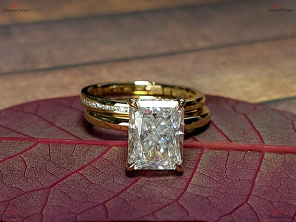 Radiant Moissanite Eternity Band