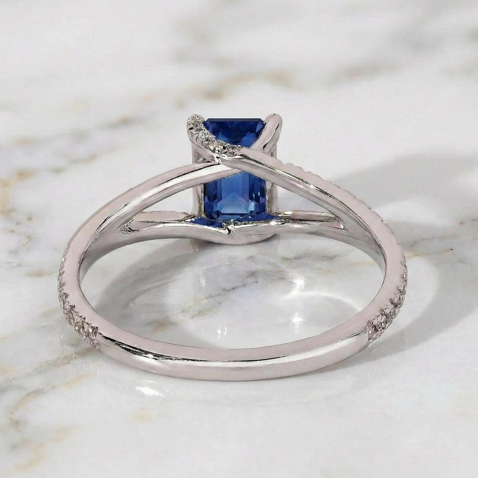 1 Ct Emerald Sapphire, Emerald Engagement Ring