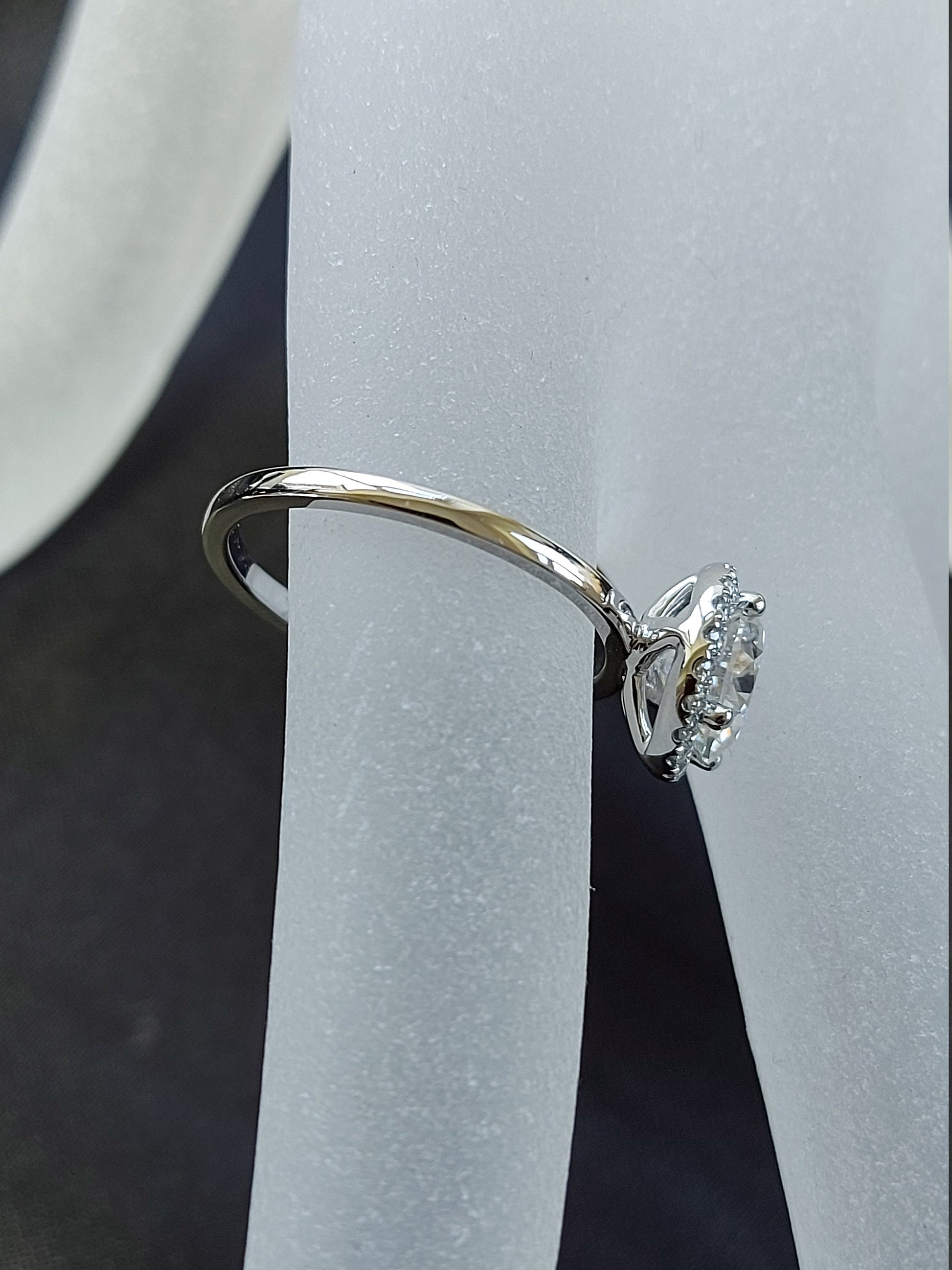 2Ct Round Cut Moissanite Engagement Ring,14K Rose Gold Ring, Halo Round Cut Ring, Wedding Ring, Bridal Ring