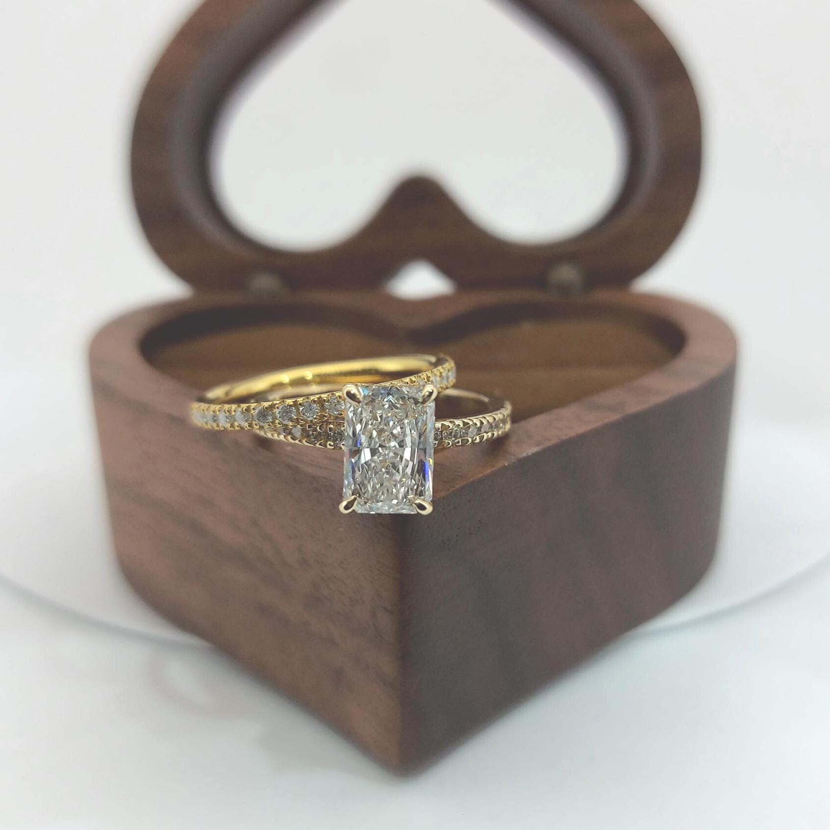 1.5 Ct Radiant Lab Diamond Eternity Band