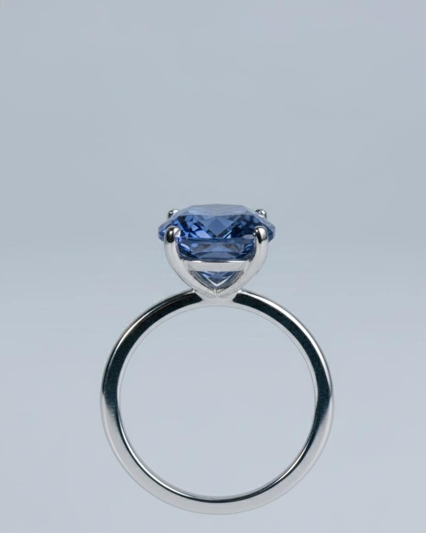 Cushion Blue Sapphire Ring