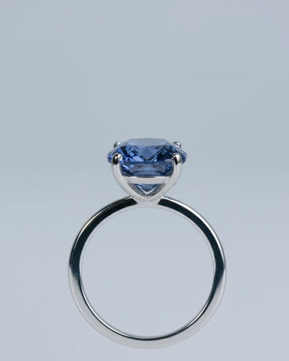 Cushion Blue Sapphire Ring