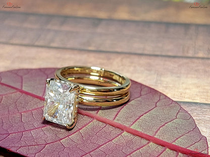Radiant Moissanite Eternity Band